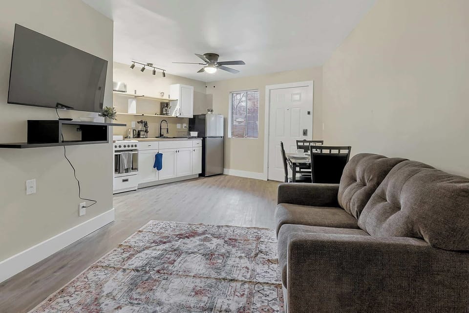 Living area with smart TV