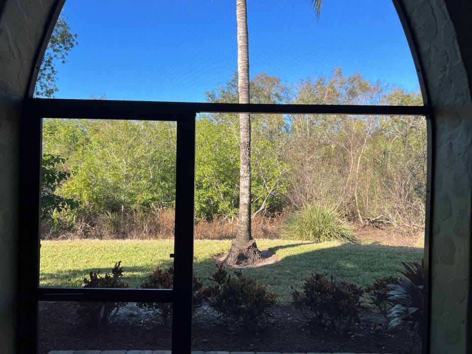 Private view of preserve from covered lanai - listen to the birds sing all day! 