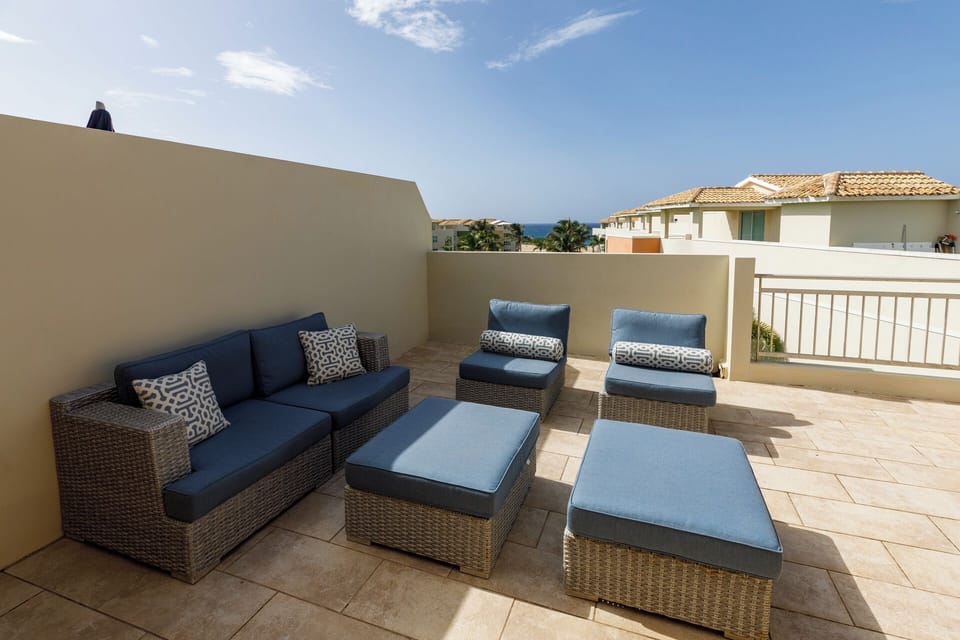 Plenty of comfortable seating on our rooftop terrace.
