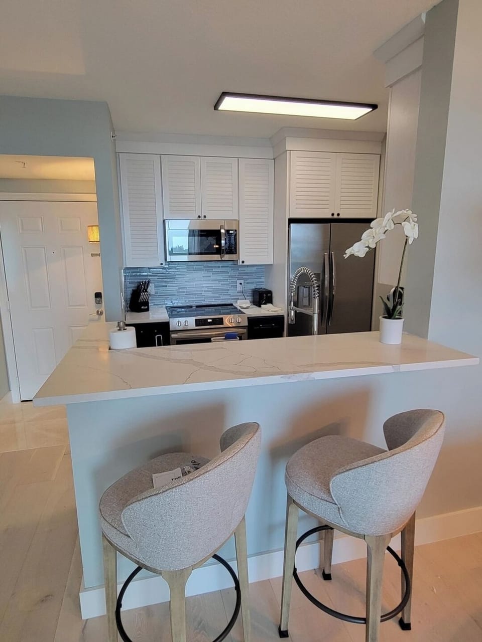 Bar seating for two