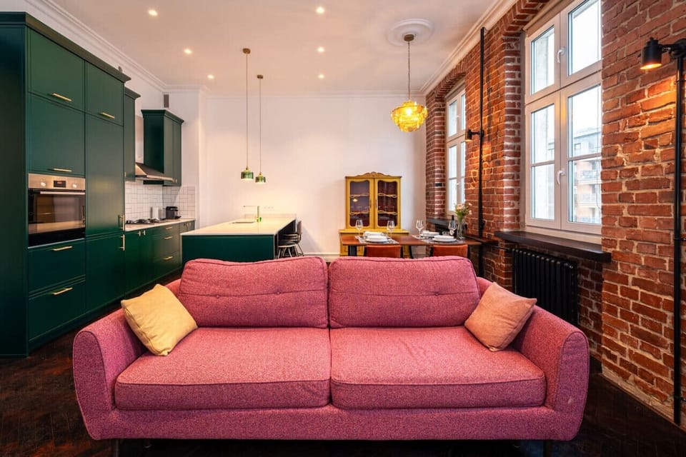 Sofa Bed in the Living Room | Book Now with RENTUJEMY.COM
