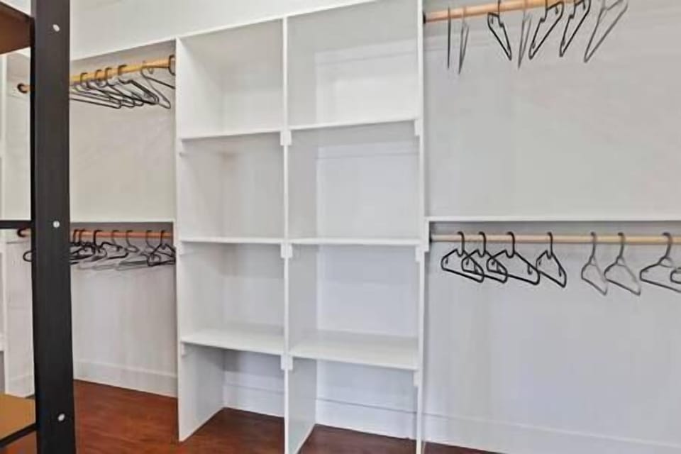Large walk in closet for guests in the third bedroom