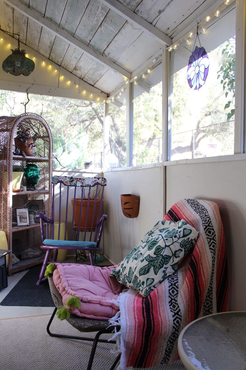 screen porch adjoins master bedroom 