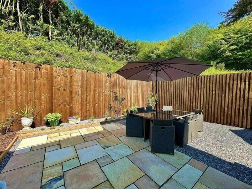 Newly landscaped back garden
