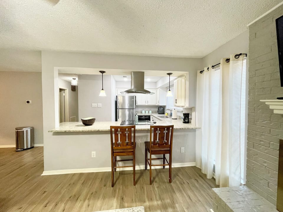 View of kitchen from living room 