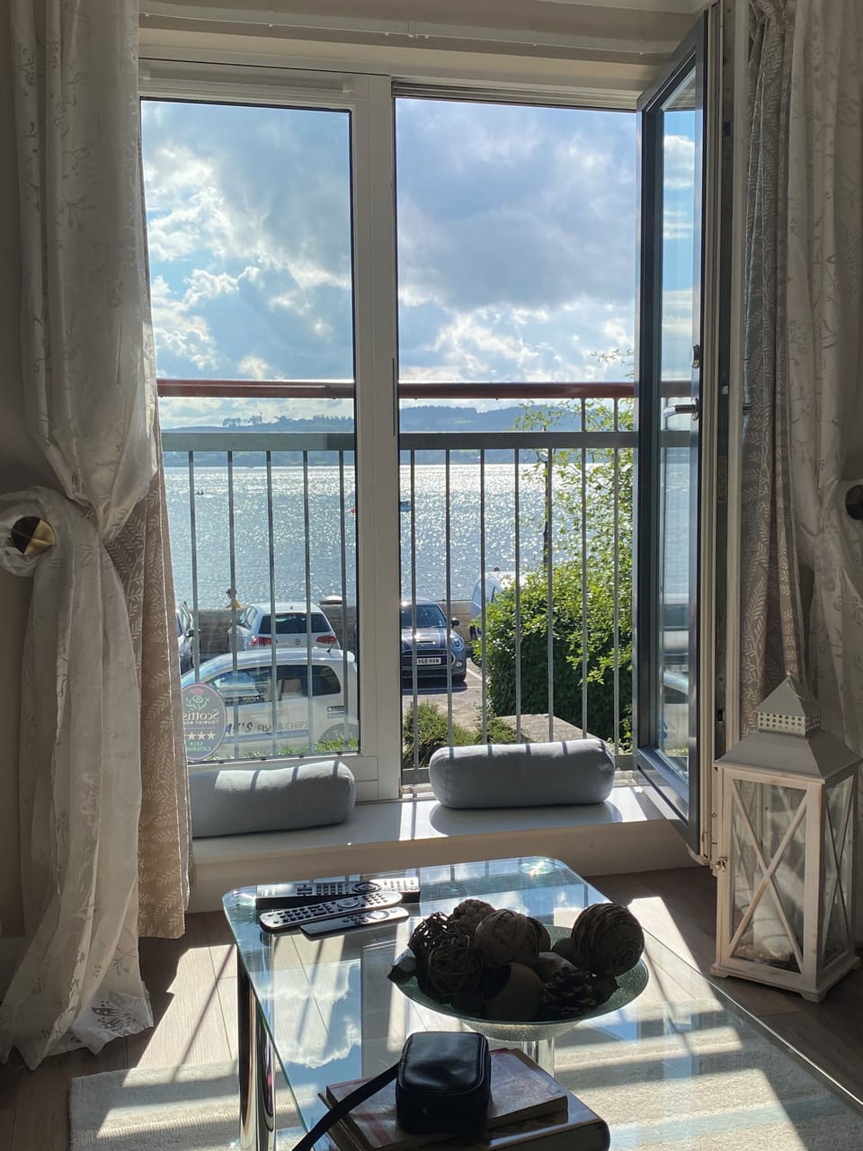 View from lounge with Juliette balcony