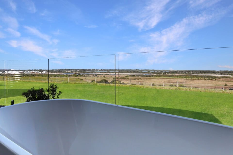 Private bath on your deck, views overlooking