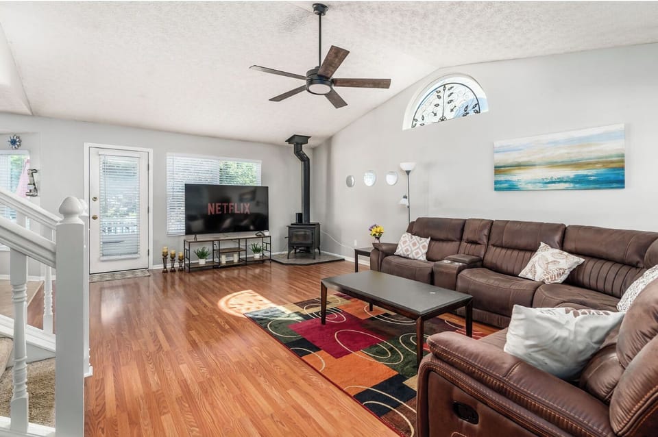 Ceiling Fan - Large Comfortable Sectional Sofa - Smart TV