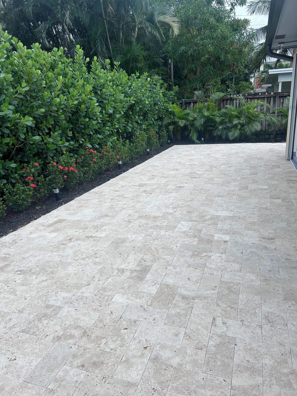 Rear patio area