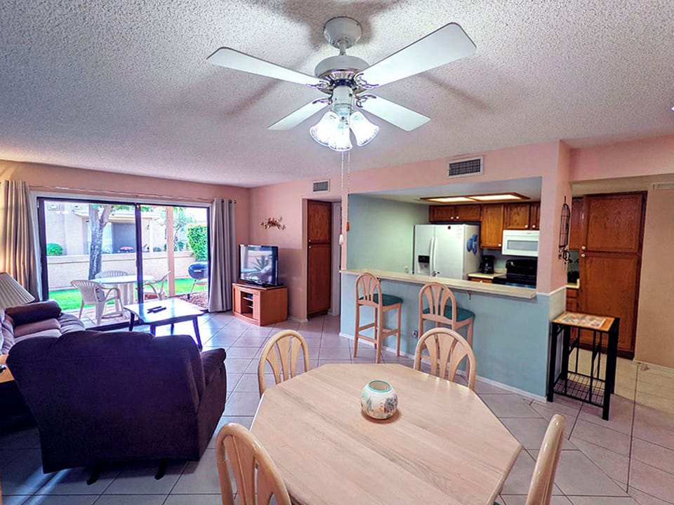 Living Room, Dining Room, & Kitchen