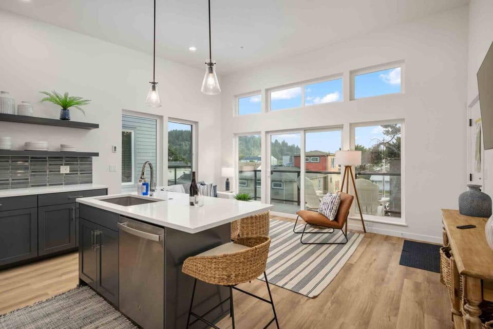 Thoughtfully designed décor and an abundance of natural light throughout the space.