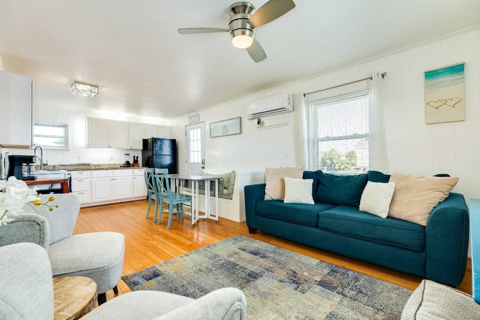 Comfortable sofa bed, sheets included