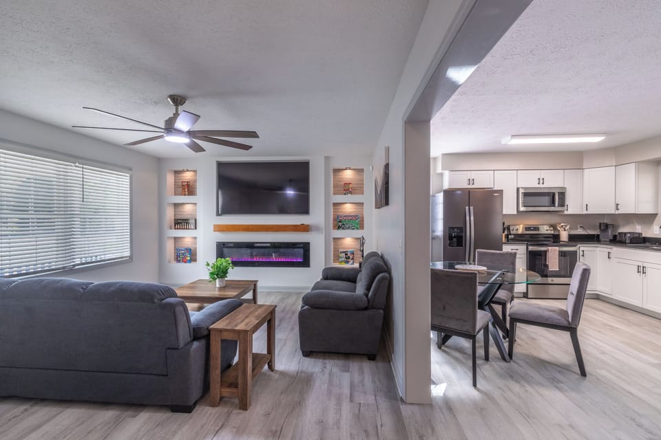 Living room and Kitchen view
