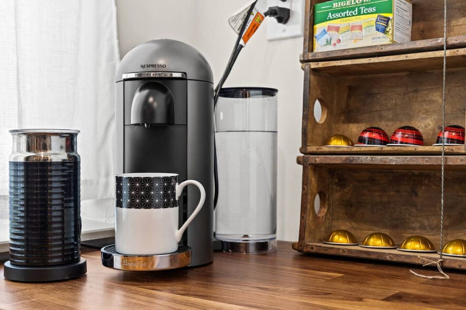 Complimentary Nespresso and Milk frother.