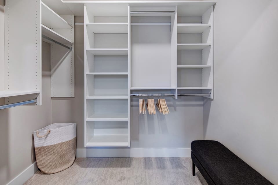 Walk in closet off the primary