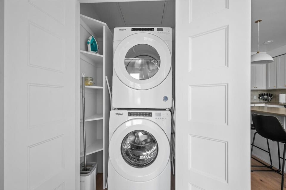 Full high efficiency washer and dryer (we also have laundry detergent for you)