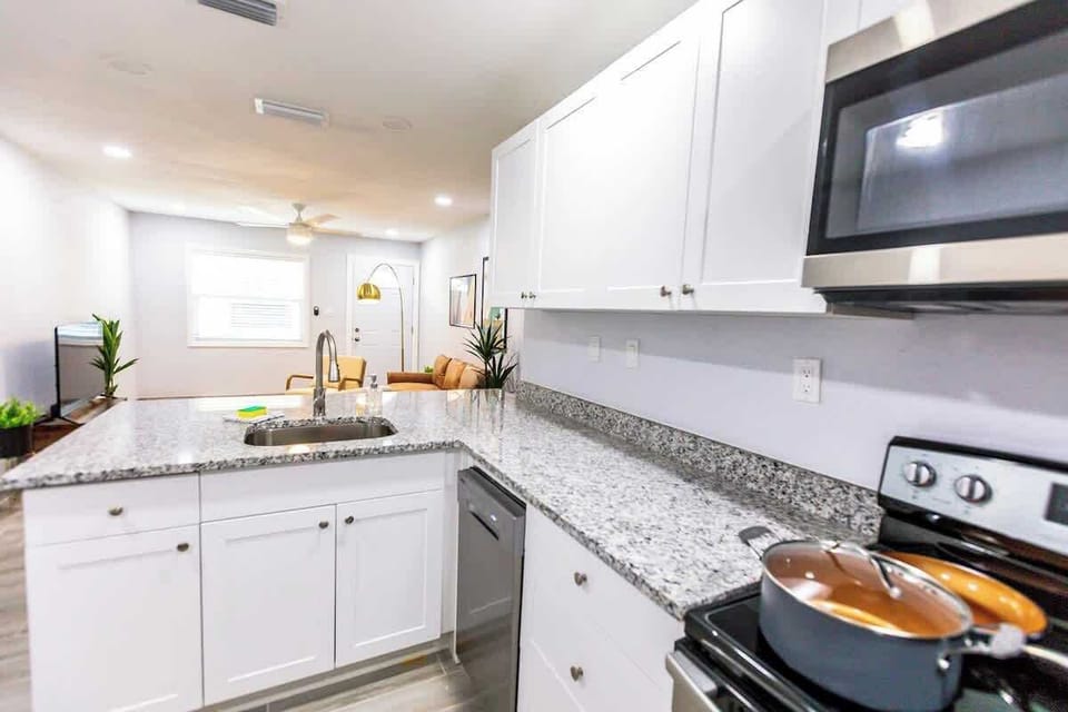 Modern kitchen, fully equipped for your culinary adventures.