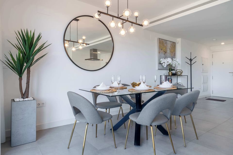 Spacious dining room designed for shared meals and socializing.