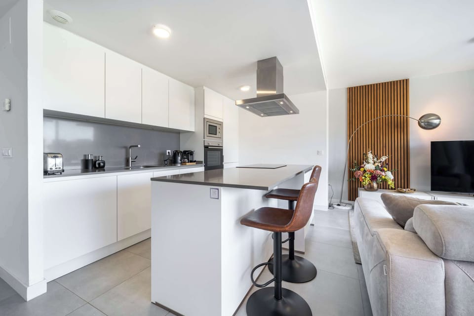 Fully equipped kitchen with everything you need to prepare meals during your stay.