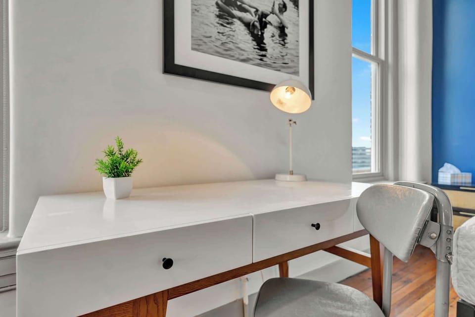Living Room: Available in-unit work desk for your work at home errands.