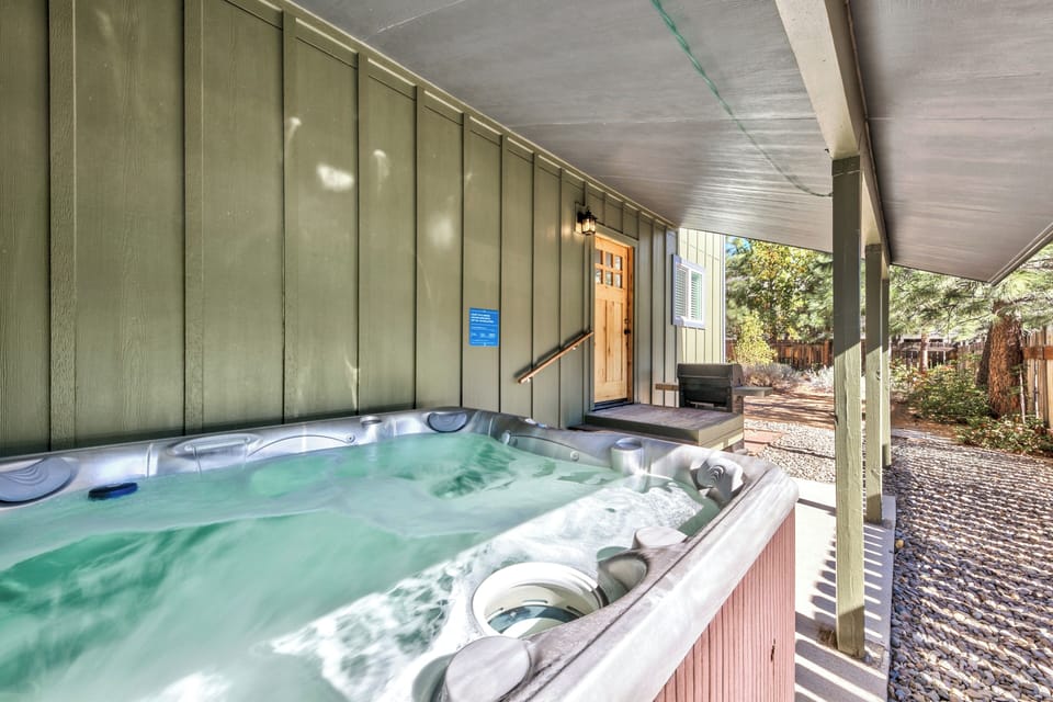 Relax in the hot tub after a long day of skiing