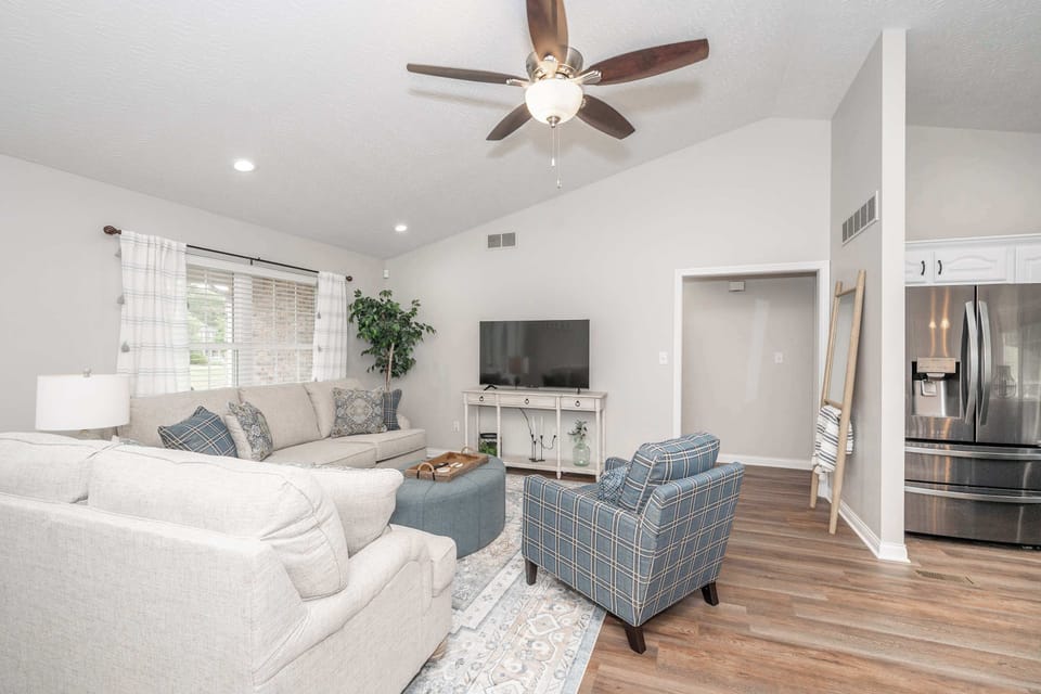 Open living space with Smart TV