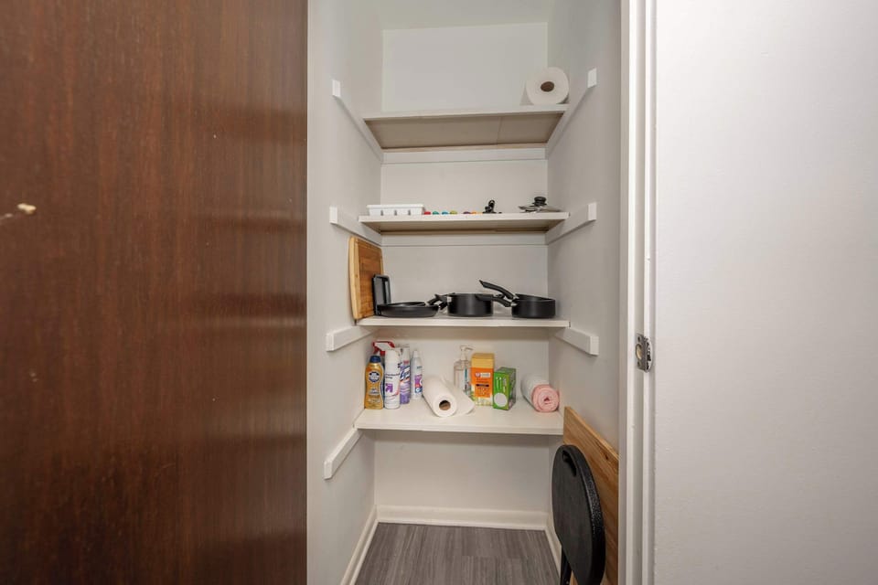 The efficient, open kitchen offers ample space & all the comforts of home