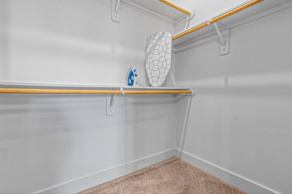 Generously-sized closet space, offering plenty of room to store your belongings, keeping the bedroom clutter-free.