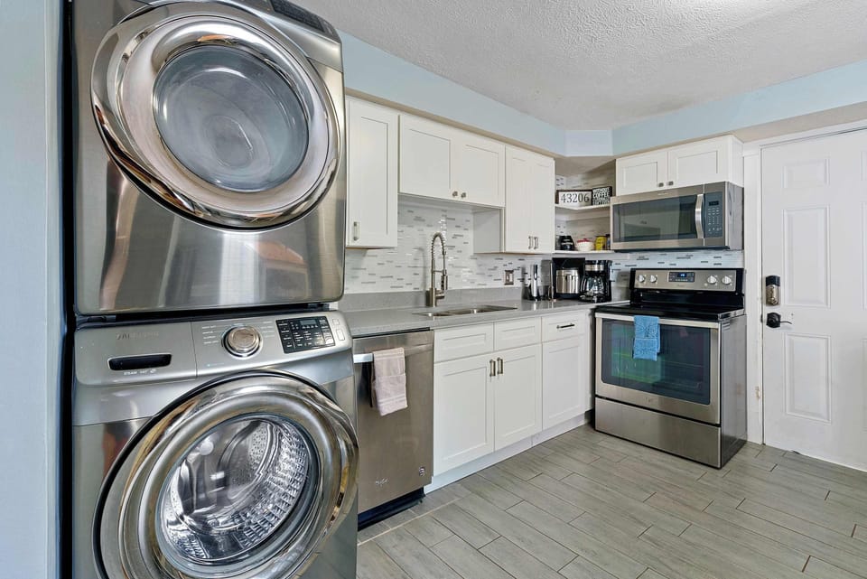 Private laundry is available for your stay!