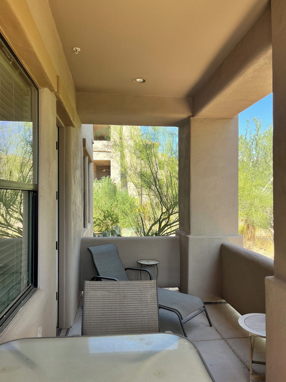 Spacious patio off the back on the Legend Trail golf course