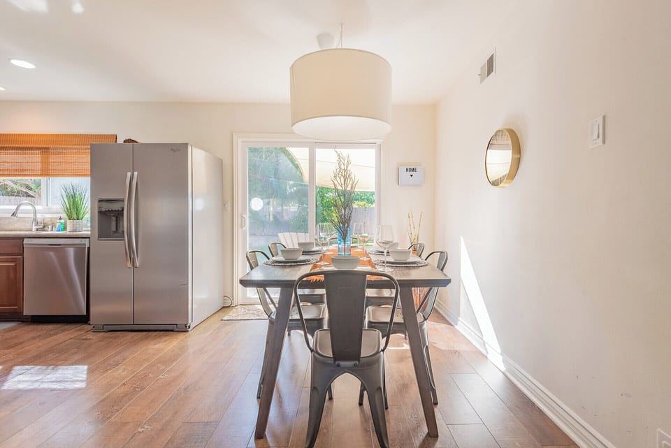 Dining table with seating for 6