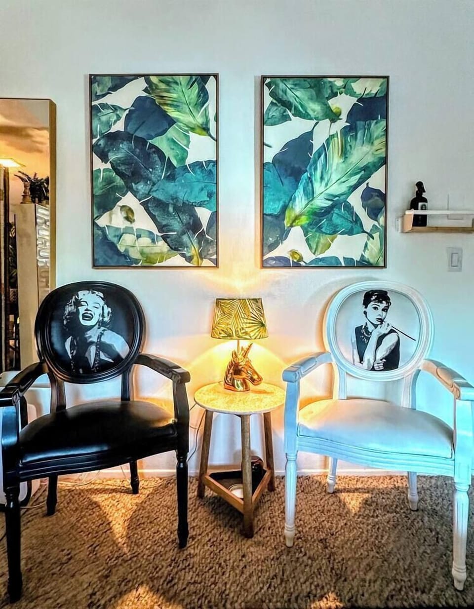 Relax with Marilyn and Audrey in the master suite