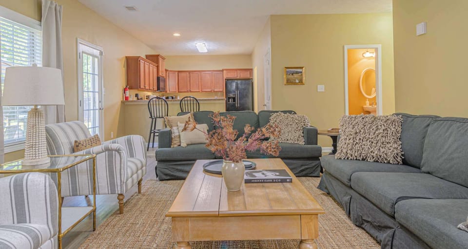 "Enjoy a relaxing evening in our spacious living room."

