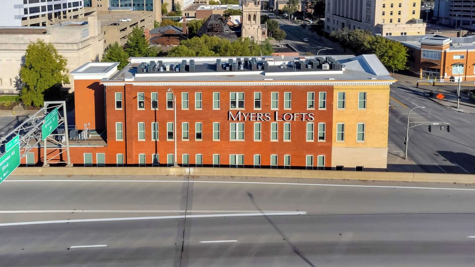 Exterior: Stunning brick facade, a blend of historic charm and modern living in the heart of the city.