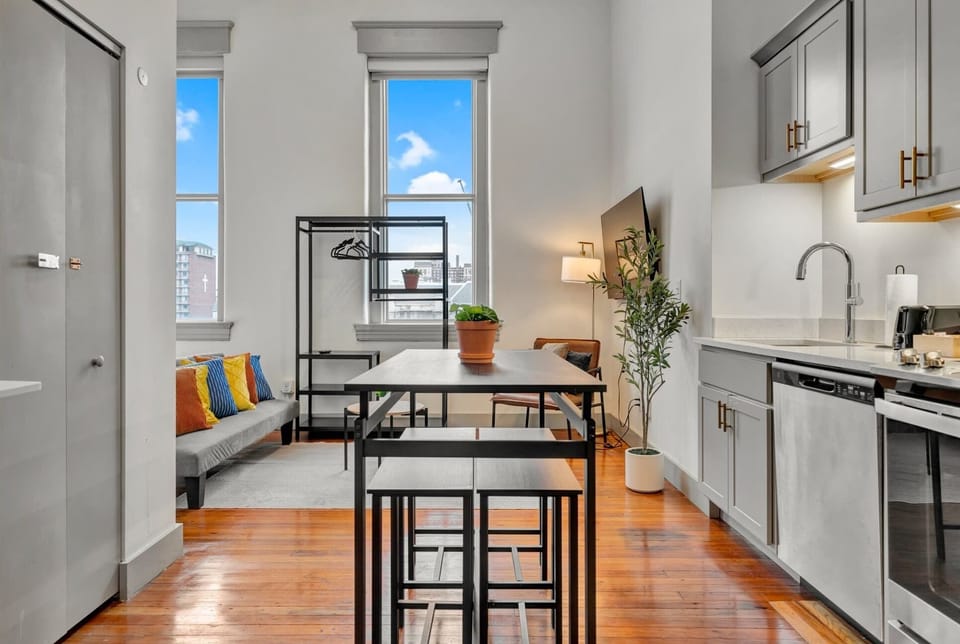 Kitchen: The dining area offers a cozy space for enjoying your culinary creations.