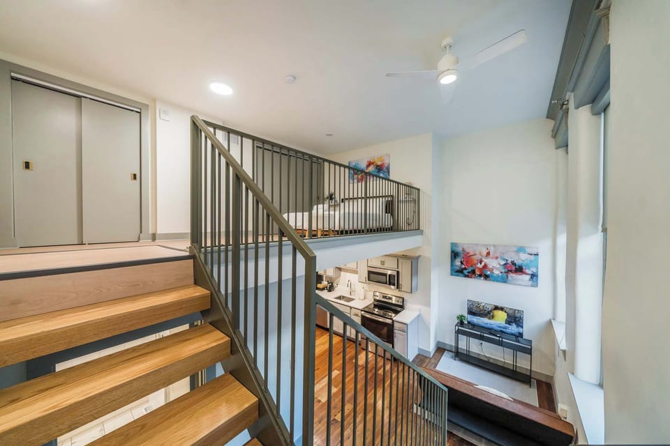 Living Room: Bright and well-designed loft unit!