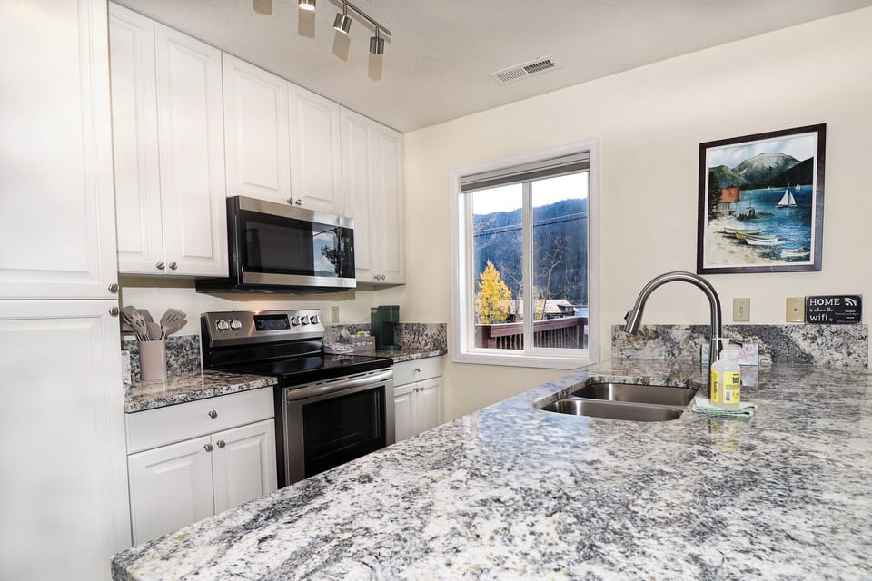 Kitchen w/ Mountain Views from Window