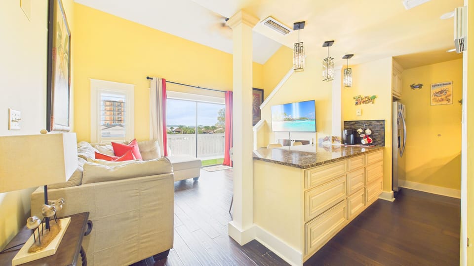 Kitchen and living area