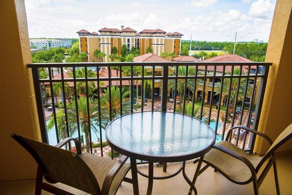 Private Balcony with Pool View