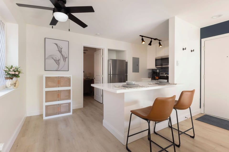 Comfy countertop chairs perfect for enjoying a meal
