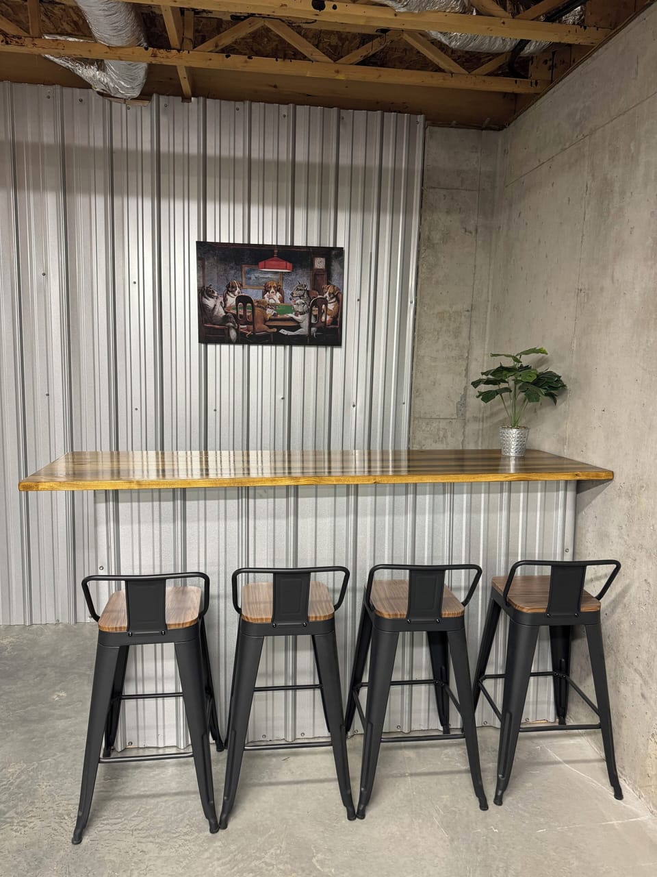 Bar in the lower-level family room 