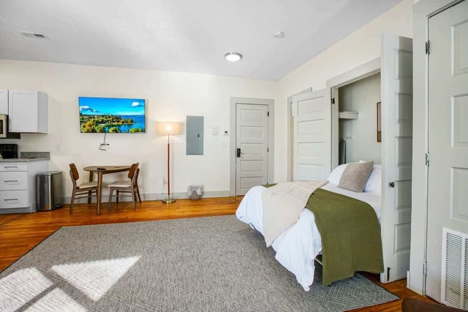 Comfortable sleeping area w/ nearby closet & easy access to the living space