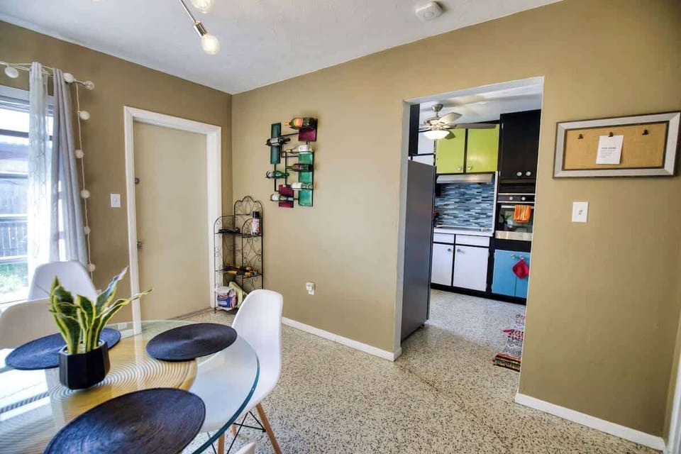 Organize and plan your adventures from this well-lit dining area.
