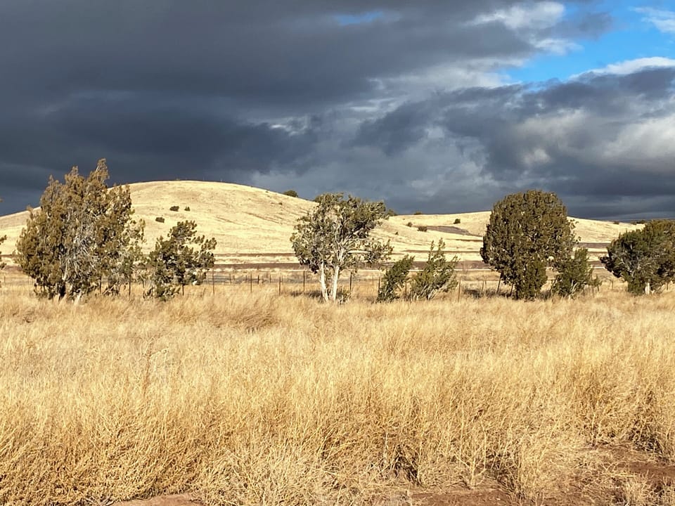 View from the house of the northwest ridgeline.