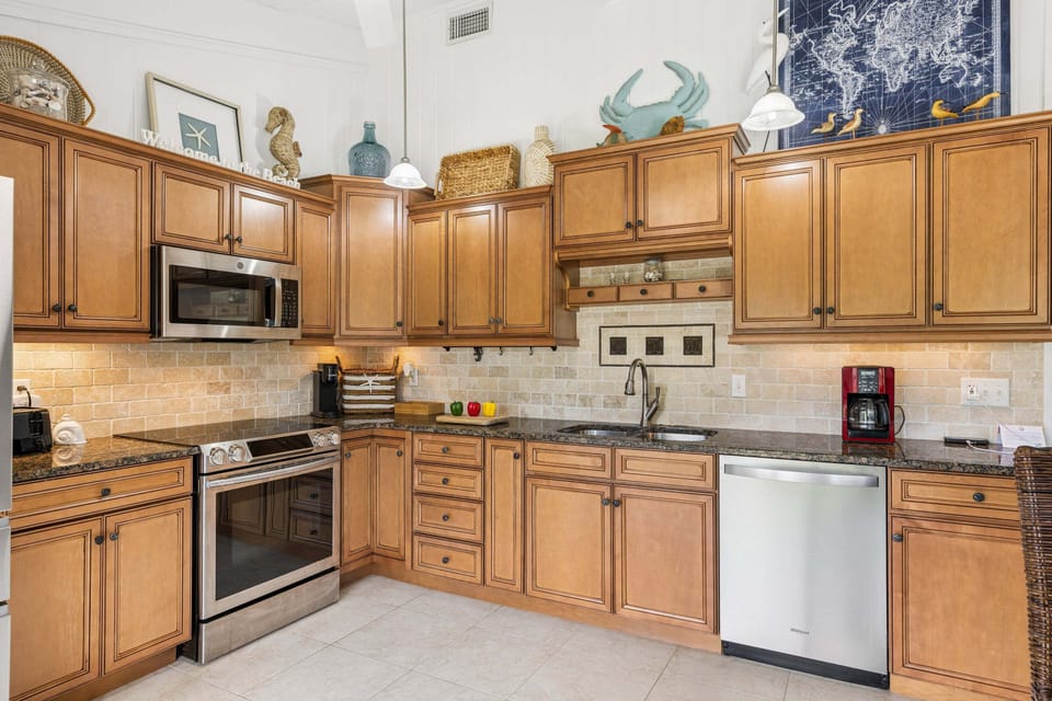 Everything necessary to cook and serve basic meals