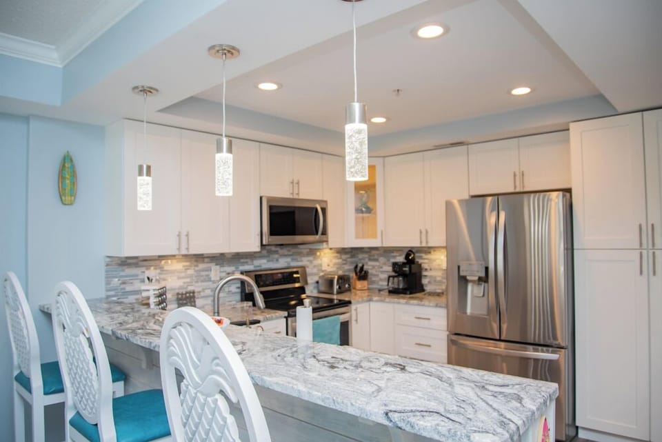Kitchen stocked with all the essentials for cooking and more! 