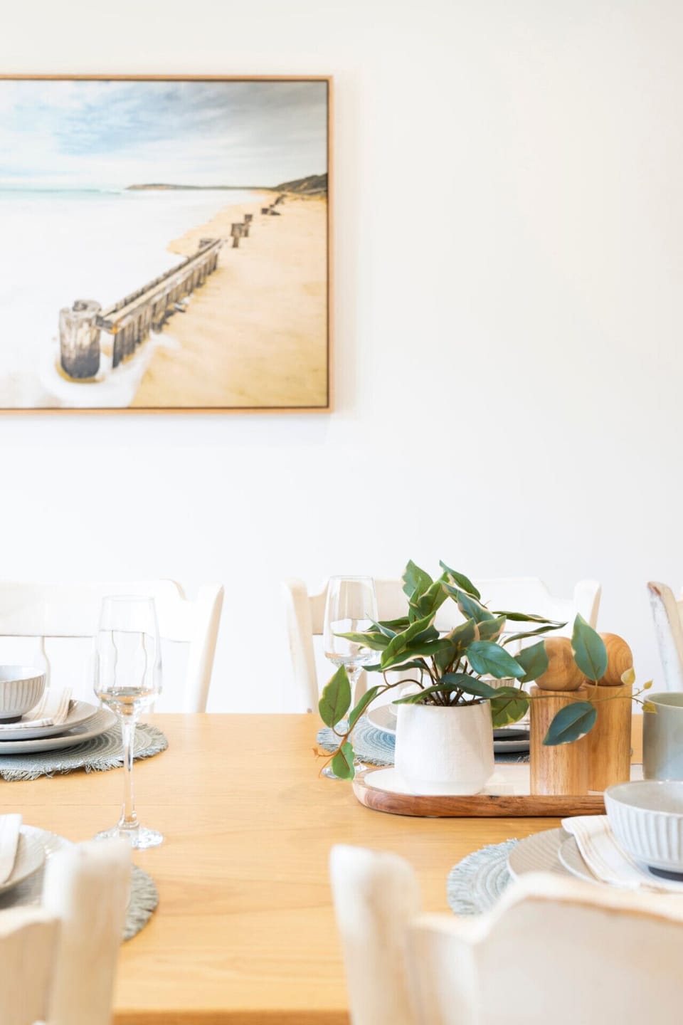 Stylish dining setting for intimate meals