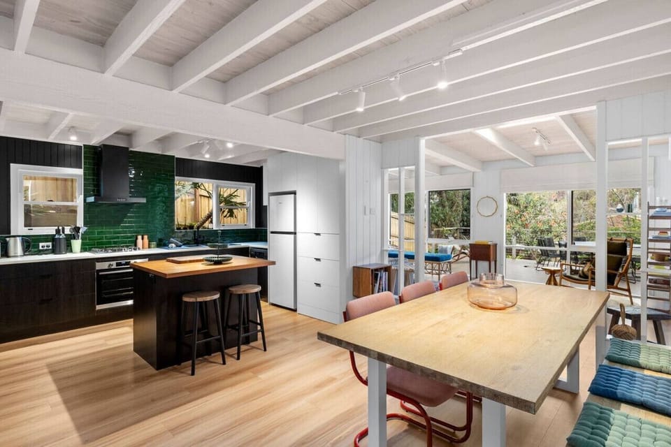 Open plan indoor outdoor living and dining