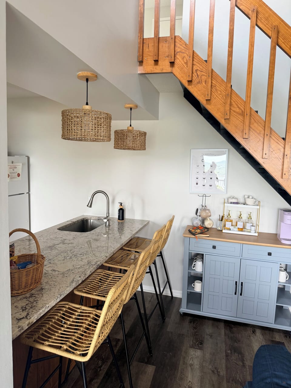 Breakfast bar for additional seating or meal set up 