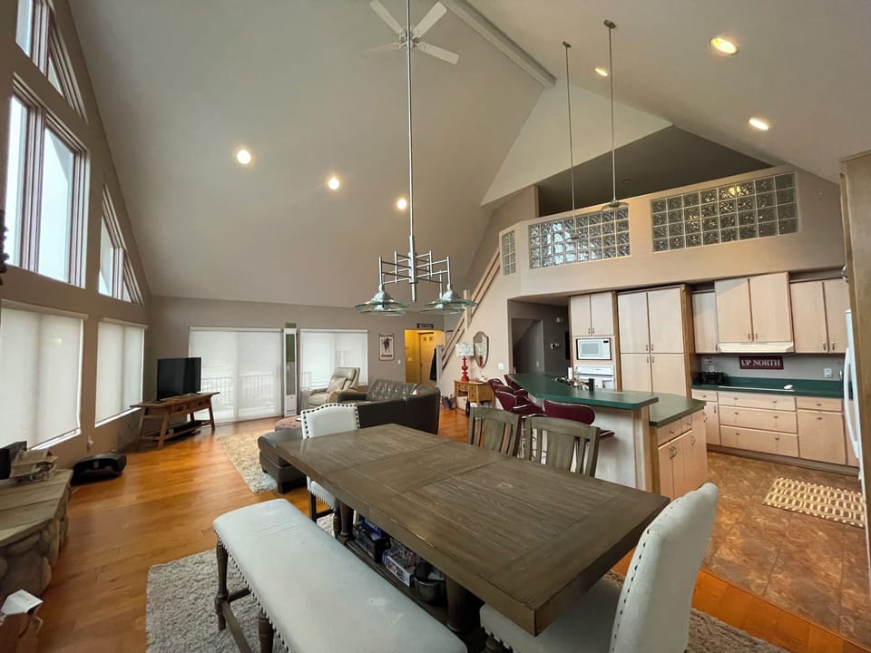 Dining area off kitchen and living room on main floor